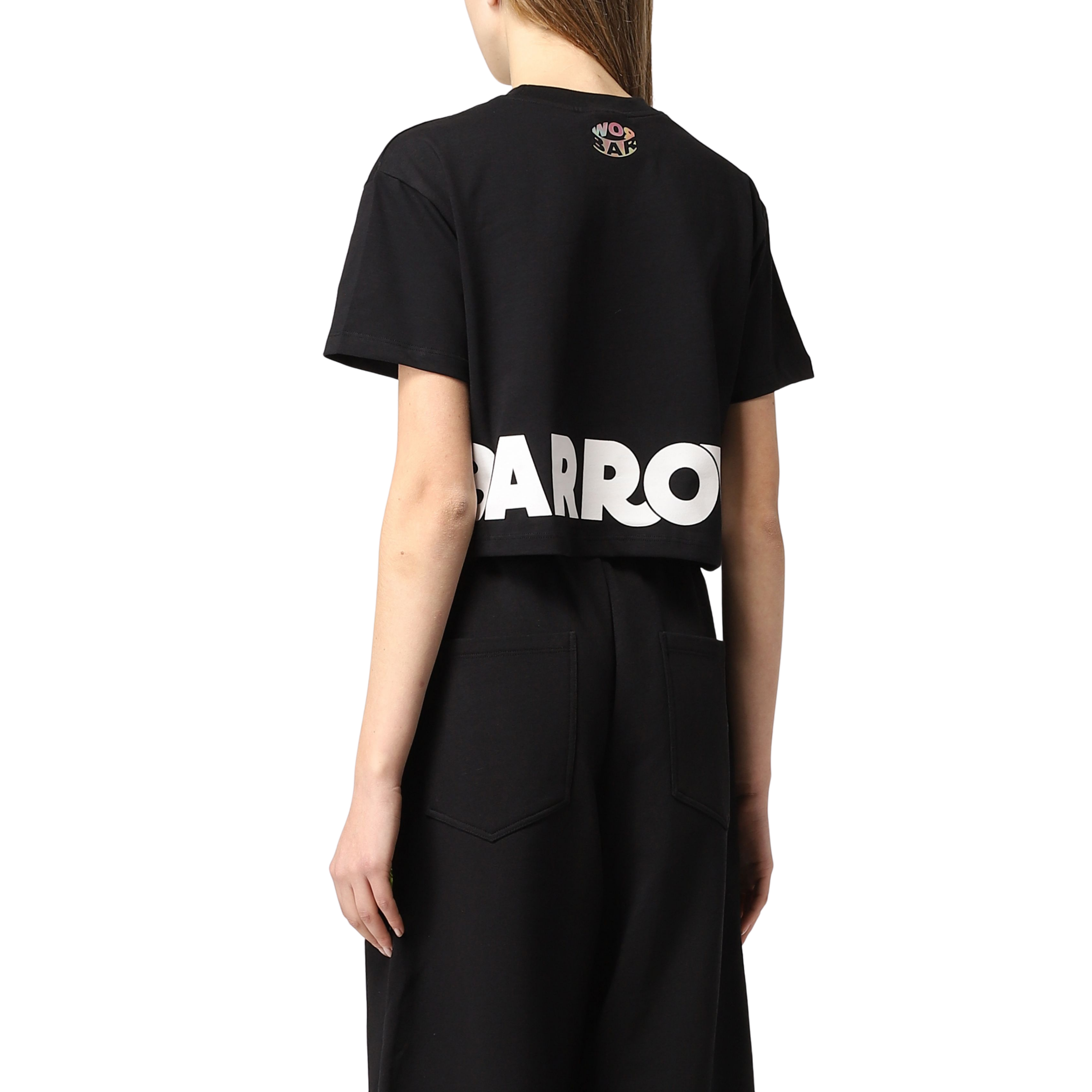 Barrow Donna - Cropped T-Shirt - Nero